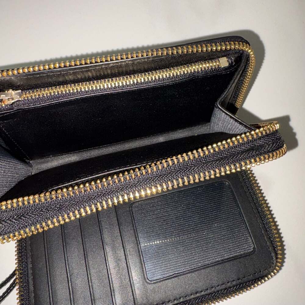 Coach Double Zip Wallet with Leopard Print and Wristlet Strap - Picture 12 of 16